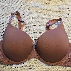 Victoria's Secret Rose Lace Bra Tshirt Pushup Full Coverage